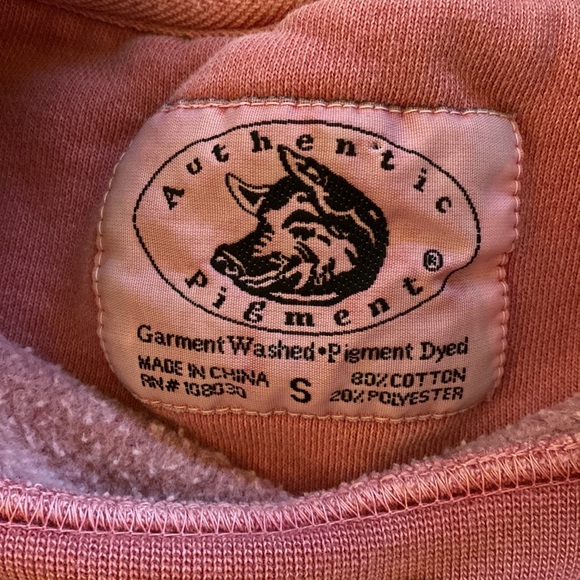 Authentic Pigment Pink Crewneck Sweatshirt - Picture 3 of 3